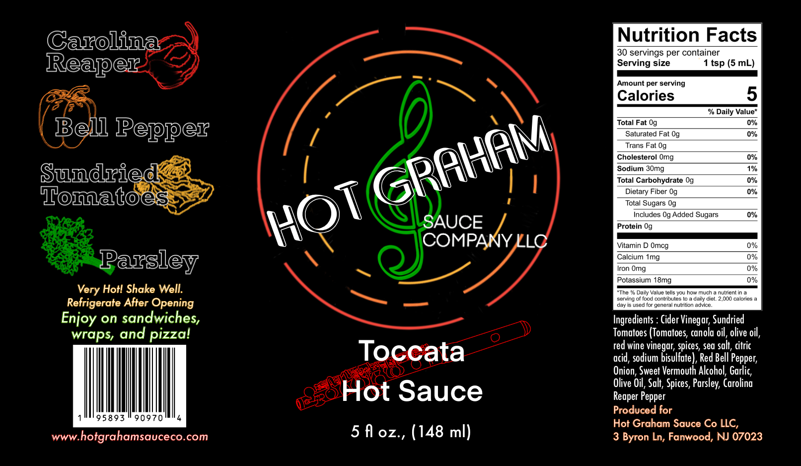 Toccata Hot Sauce - 5 oz.